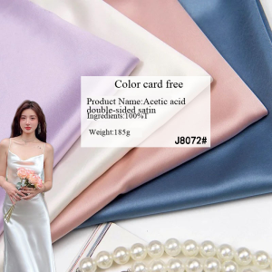 Ready-to-wear high-end acetic acid double-sided satin fabric silk-like dress with smooth and glossy finish, suitable for dresses and tops