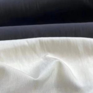 Autumn rayon and nylon micro-crimp blended washed cotton fabric
