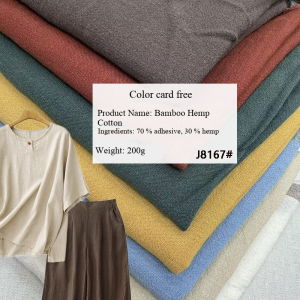 Wholesale of slub cotton viscose linen blended clothing fabric