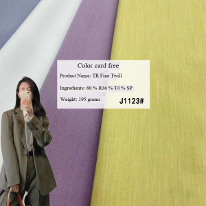 Wholesale TR suit fabric, made of cotton and polyester, with slight elasticity, suitable for clothing