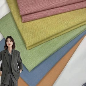 TR plain weave wrinkle-resistant double-color fabric for suit, skirt, and dress