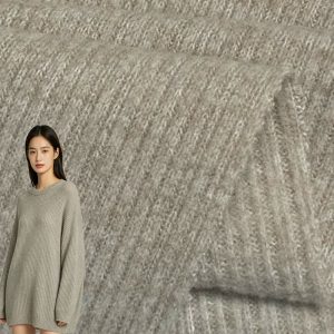 Wholesale imitation cashmere elastic vertical strip autumn and winter knitted fabric
