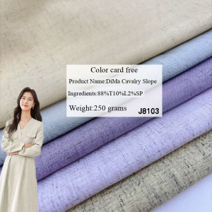 Women's clothing fabric made in China, polyester and linen blended fabric