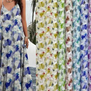 90-100g nylon printed flower fabric&Lightweight and breathable